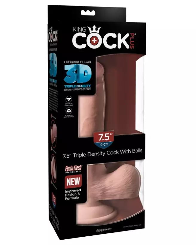 Image KCP 7.5 Triple Density Cock de King Cock Plus, sextoy réaliste haut de gamme-1
