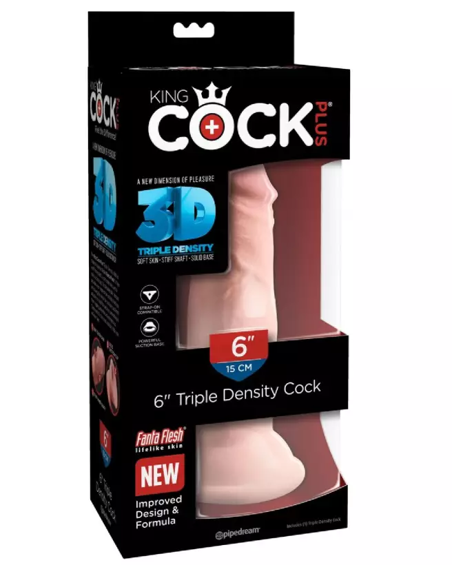 Image KCP 6 Triple Density Cock de King Cock Plus, sextoy réaliste haute qualité-1