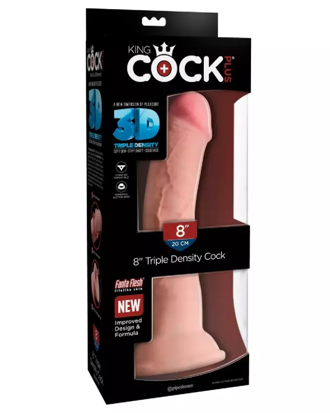 Image du King Cock Plus 8 Triple Density Cock, sextoy réaliste haute qualité-1