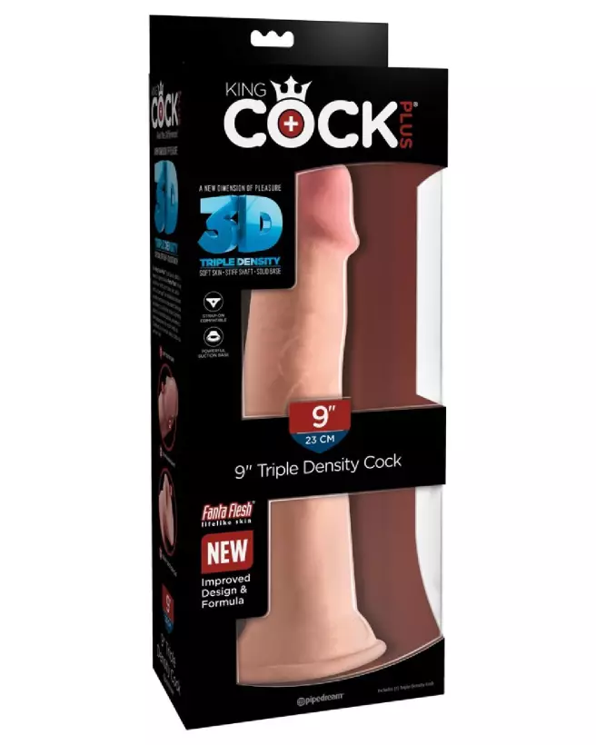 Image du King Cock Plus 9 Triple Density Cock, sextoy réaliste en silicone premium-1