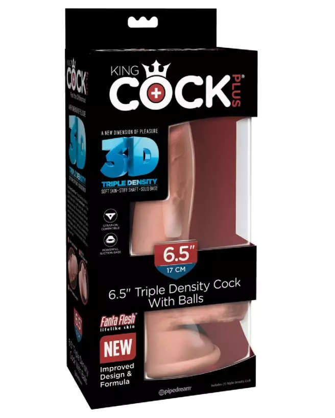 Image du King Cock Plus 6.5 TDC with Balls Light - Sextoy Réaliste Haut de Gamme-1