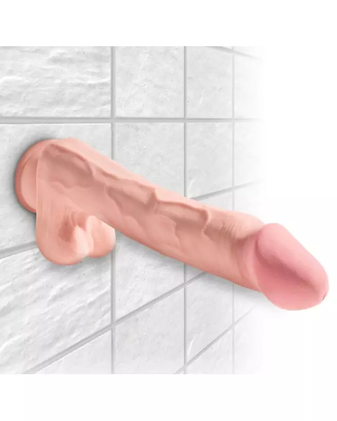 Gode réaliste King Cock Plus avec testicules et ventouse-4