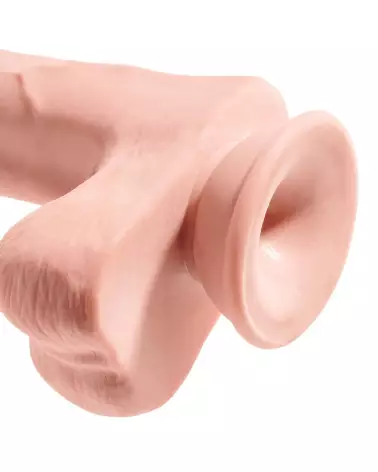Gode réaliste King Cock Plus avec testicules et ventouse-5