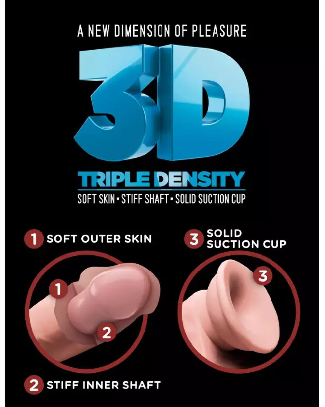 Gode réaliste King Cock Plus avec testicules et ventouse-7