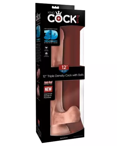Image du KCP 12 TD Cock with Balls de King Cock Plus, sextoy réaliste avec testicules-1