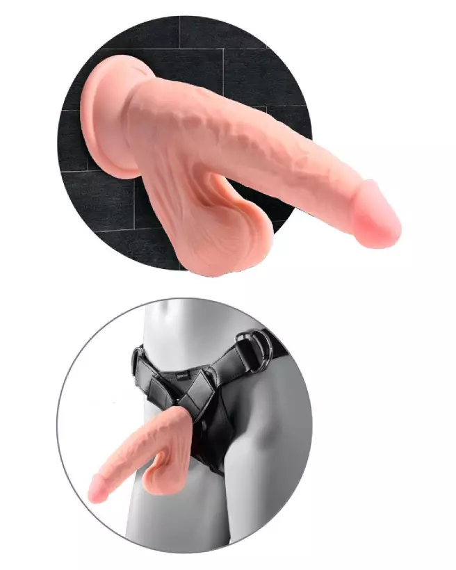 Image du sextoy réaliste King Cock Plus 6in. TDC avec balançoire de boules-5