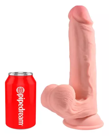 King Cock Plus 9in TDC avec balles oscillantes - Sextoy Réaliste-2