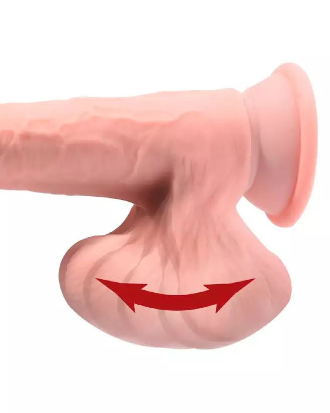 King Cock Plus 9in TDC avec balles oscillantes - Sextoy Réaliste-4