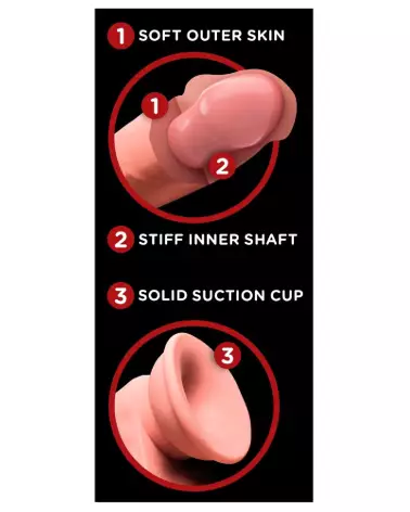King Cock Plus 9in TDC avec balles oscillantes - Sextoy Réaliste-6