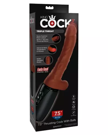 Image du KCP 7.5 Thrusting w Balls Brow par King Cock Plus, sextoy réaliste haut de gamme-1