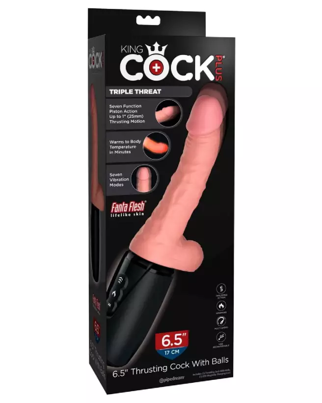 Image du KCP 6.5 Thrusting Cock with Balls de King Cock Plus - Sextoy Réaliste Haut de Gamme-1