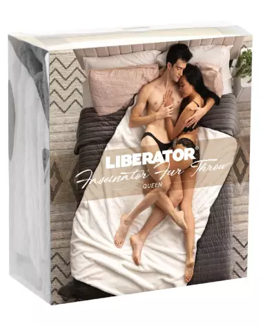 Fascinator Liberator en fausse fourrure gris noir élégant pour décoration intérieure moderne-1