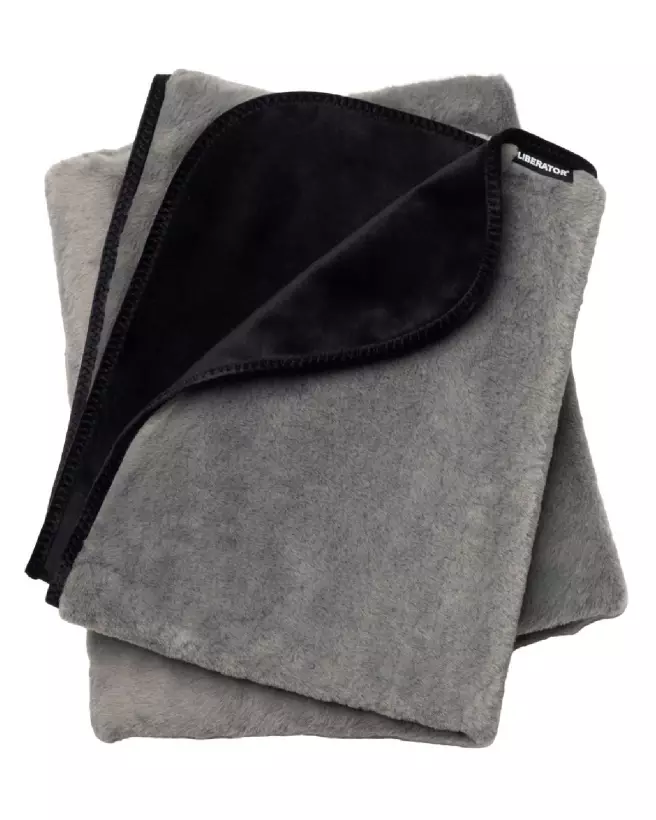 Fascinator Liberator en fausse fourrure gris noir élégant pour décoration intérieure moderne-2