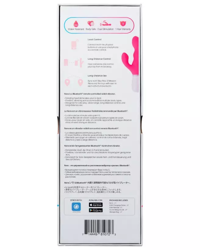 Image de Nora par Lovense, lapin interactif haute technologie pour plaisir personnel-6