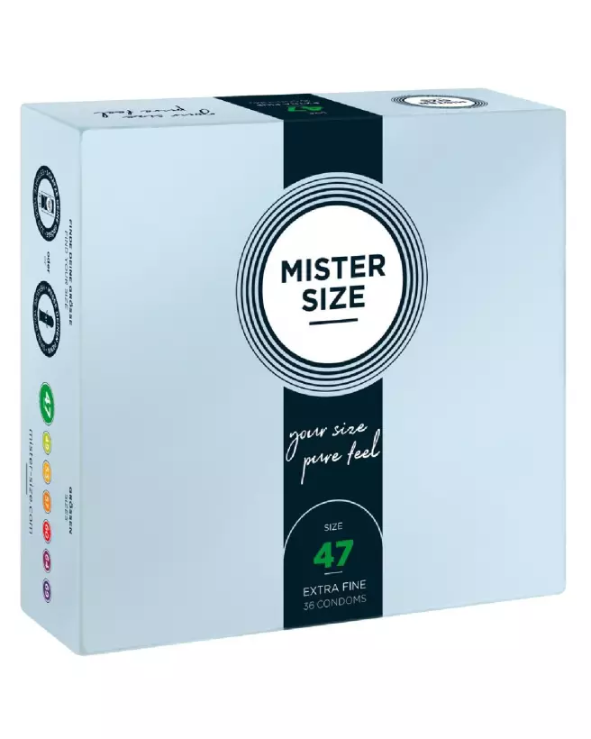 Pack de préservatifs Mister Size 47mm pour confort et sécurité optimale-1
