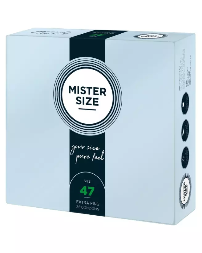 Pack de préservatifs Mister Size 47mm pour confort et sécurité optimale-2