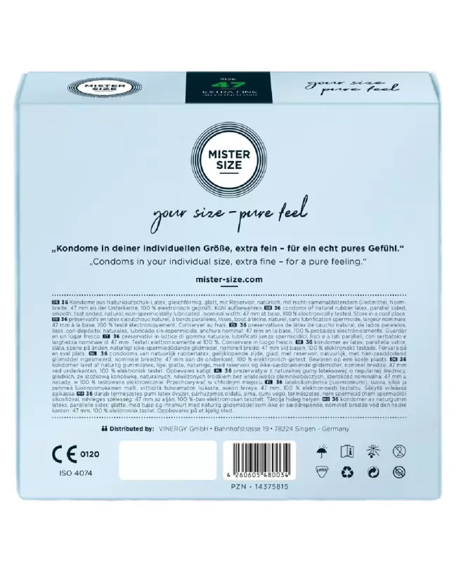 Pack de préservatifs Mister Size 47mm pour confort et sécurité optimale-3