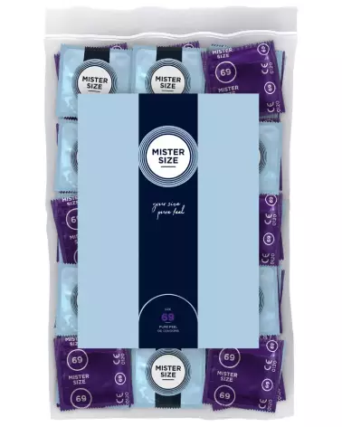 Pack de 100 préservatifs Mister Size 69mm pour confort et protection optimale-1