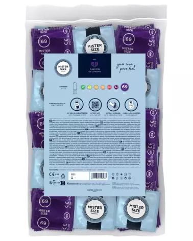 Pack de 100 préservatifs Mister Size 69mm pour confort et protection optimale-2