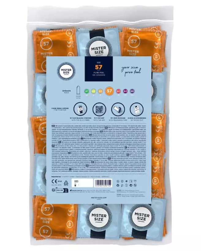 Image préservatifs Mister Size 57mm pack de 100 grande taille confort et sécurité-2