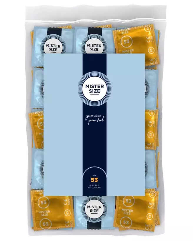 Image de préservatifs Mister Size 53mm pack de 100 - Confort et Protection Optimale-1