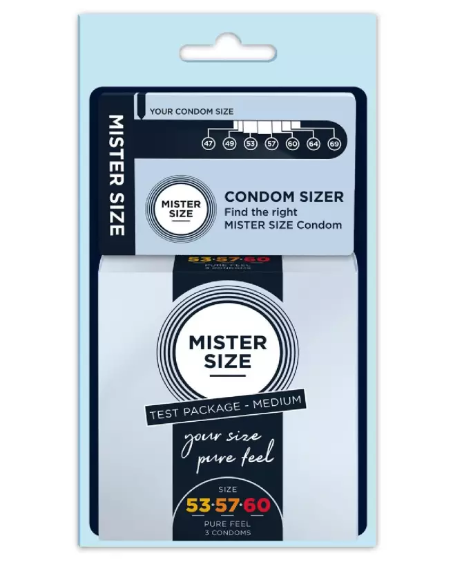 Kit Testeur Medium Mister Size avec préservatifs de différentes tailles pour confort sûr et adapté-1