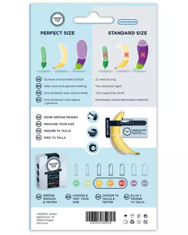 Kit Testeur Medium Mister Size avec préservatifs de différentes tailles pour confort sûr et adapté-2