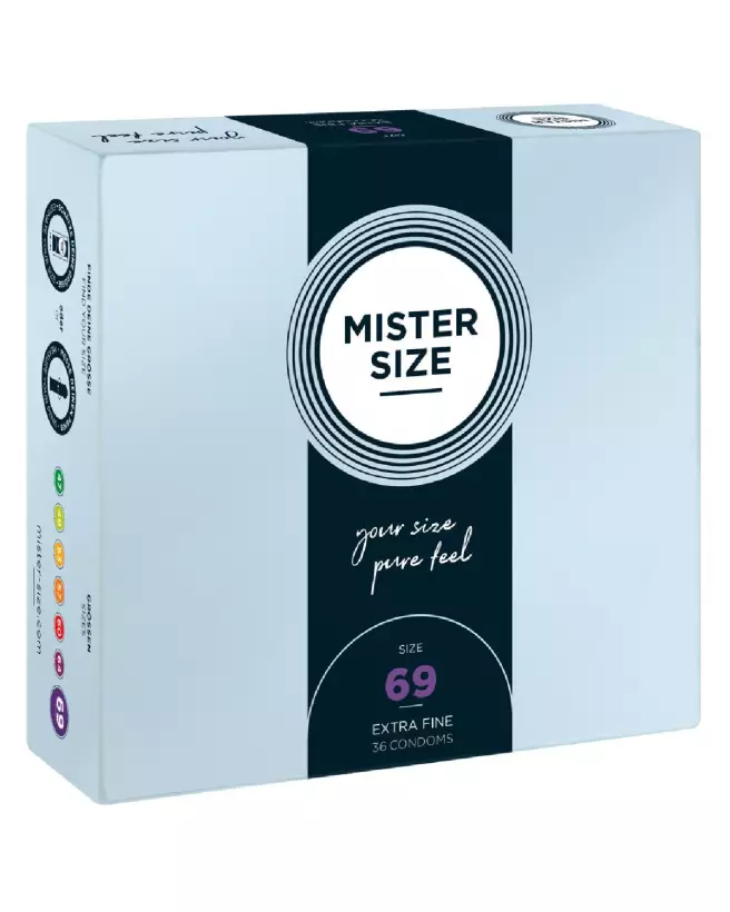 Image des préservatifs Mister Size 69mm pack de 36 pour confort et sécurité optimale-1