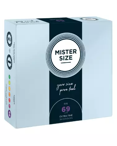 Image des préservatifs Mister Size 69mm pack de 36 pour confort et sécurité optimale-1