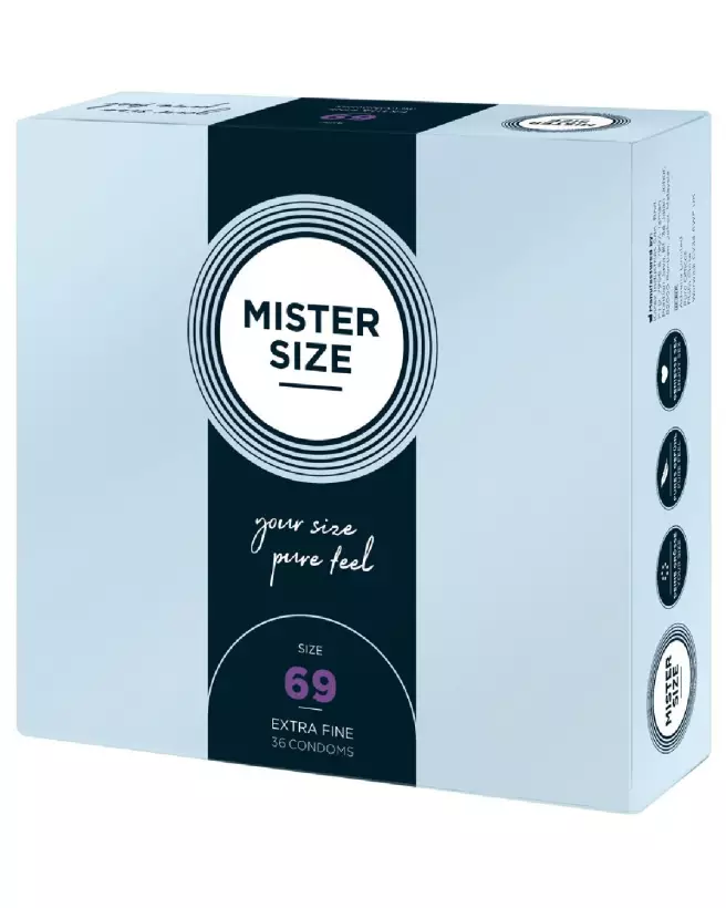 Image des préservatifs Mister Size 69mm pack de 36 pour confort et sécurité optimale-2