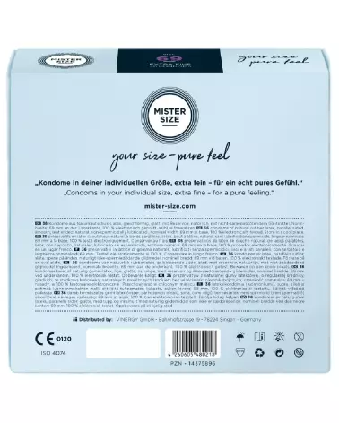 Image des préservatifs Mister Size 69mm pack de 36 pour confort et sécurité optimale-3