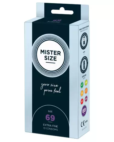 Image des préservatifs Mister Size 69mm pack de 10 pour confort optimal-2