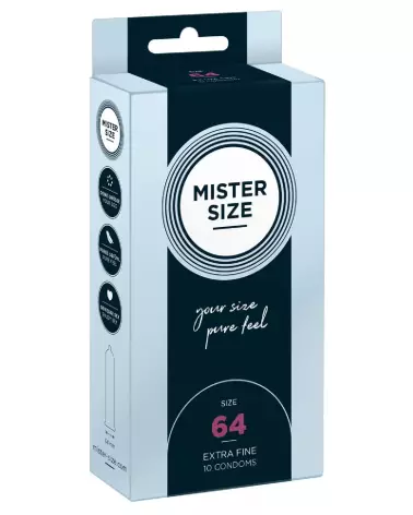Image de préservatifs Mister Size 64mm pour confort et sécurité optimale-1