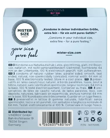 Image des préservatifs Mister Size 64mm assurant confort et sécurité optimale-3