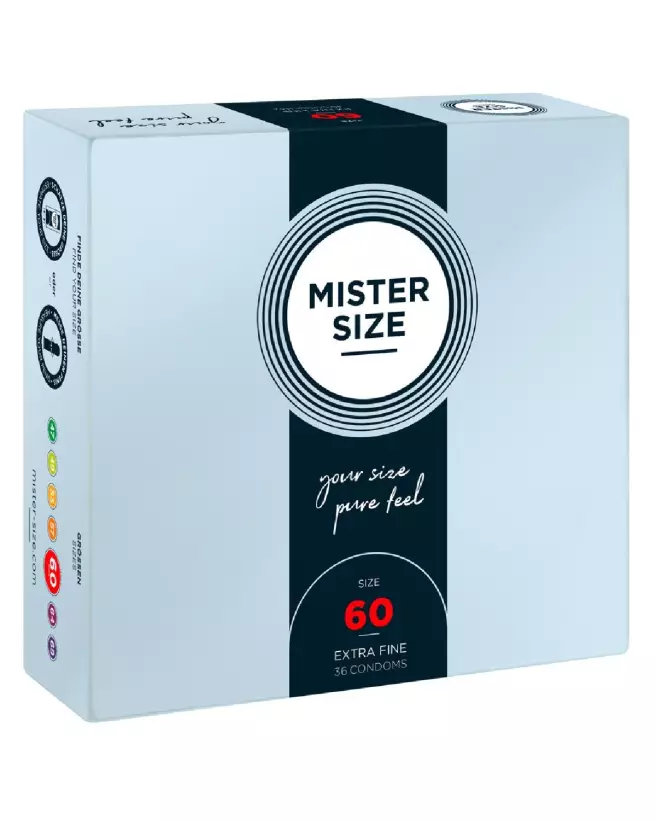 Photo de préservatifs Mister Size 60mm pack de 36 pour confort et sécurité optimale-1