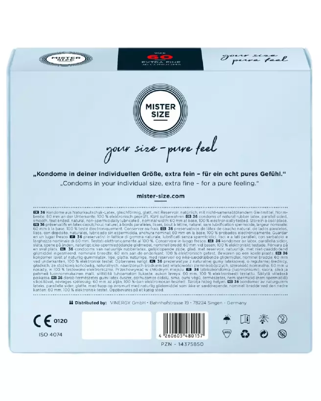 Photo de préservatifs Mister Size 60mm pack de 36 pour confort et sécurité optimale-3