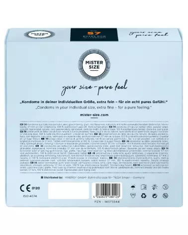 Pack de 36 préservatifs Mister Size 57mm pour confort et sécurité optimale-3