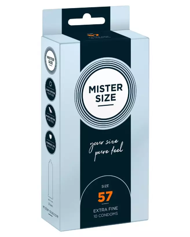 Image préservatifs Mister Size 57mm ajustement parfait confort optimal-1