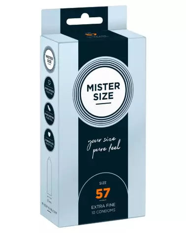 Image préservatifs Mister Size 57mm ajustement parfait confort optimal-1