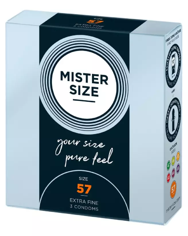 Image de préservatifs Mister Size 57mm pack de 3 - Confort et sécurité optimale-2