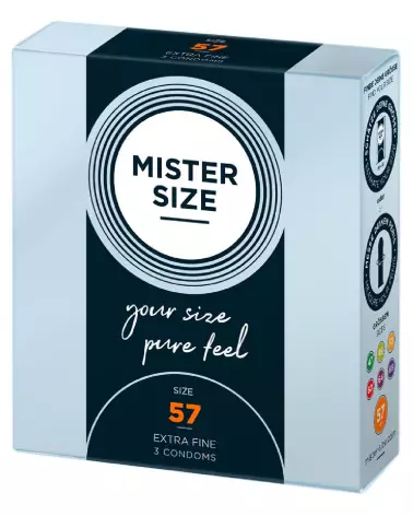 Image de préservatifs Mister Size 57mm pack de 3 - Confort et sécurité optimale-2