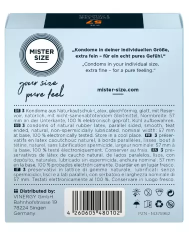 Image de préservatifs Mister Size 57mm pack de 3 - Confort et sécurité optimale-3