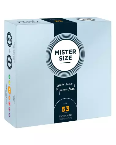 Image du pack de préservatifs Mister Size 53mm, confort et sécurité-1