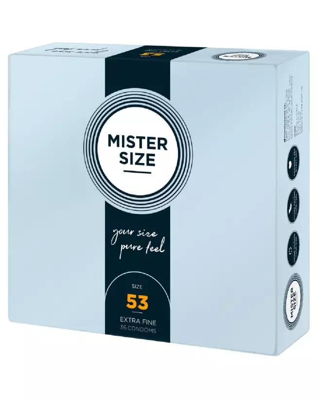 Image du pack de préservatifs Mister Size 53mm, confort et sécurité-2