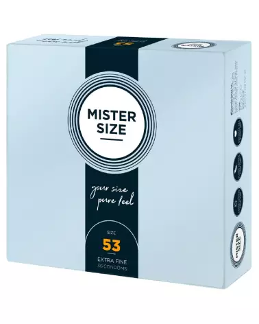 Image du pack de préservatifs Mister Size 53mm, confort et sécurité-2