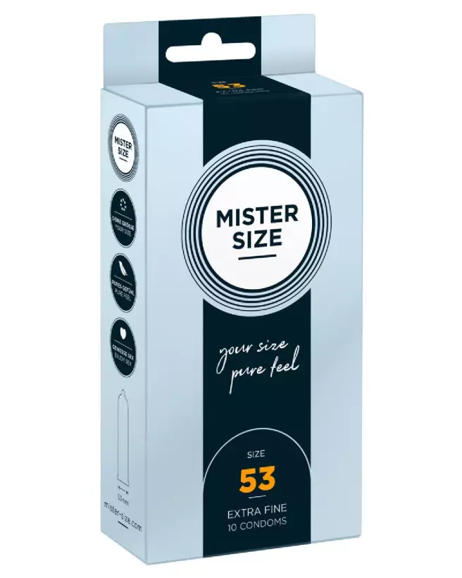 Image préservatifs Mister Size 53mm pack de 10 - confort et sécurité optimisés-1