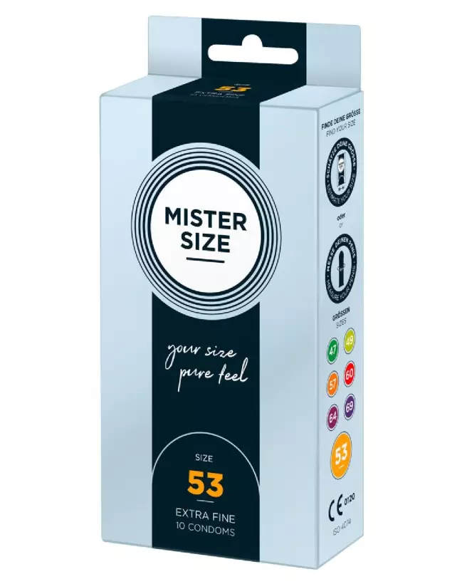 Image préservatifs Mister Size 53mm pack de 10 - confort et sécurité optimisés-2