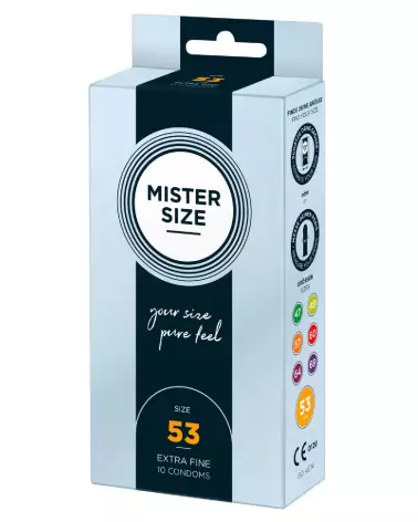 Image préservatifs Mister Size 53mm pack de 10 - confort et sécurité optimisés-2