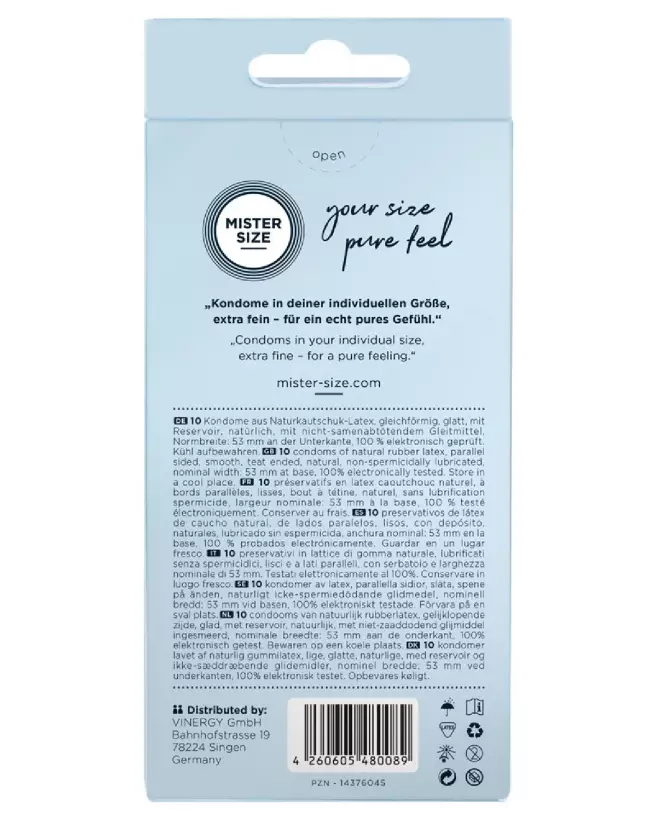 Image préservatifs Mister Size 53mm pack de 10 - confort et sécurité optimisés-3