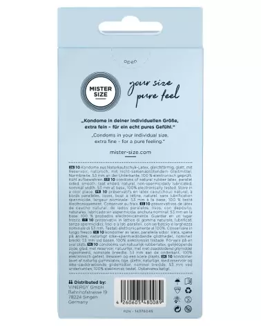 Image préservatifs Mister Size 53mm pack de 10 - confort et sécurité optimisés-3